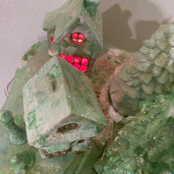 VTG Scioto Ceramic Mold Light-Up Christmas Gold Sparkling Large Village Scene - Picture 7 of 16